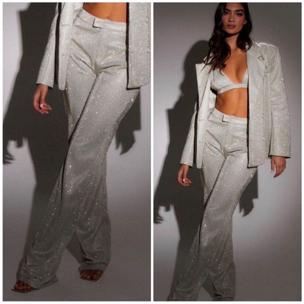 Sla The Label Silver Santorini Pants Size S